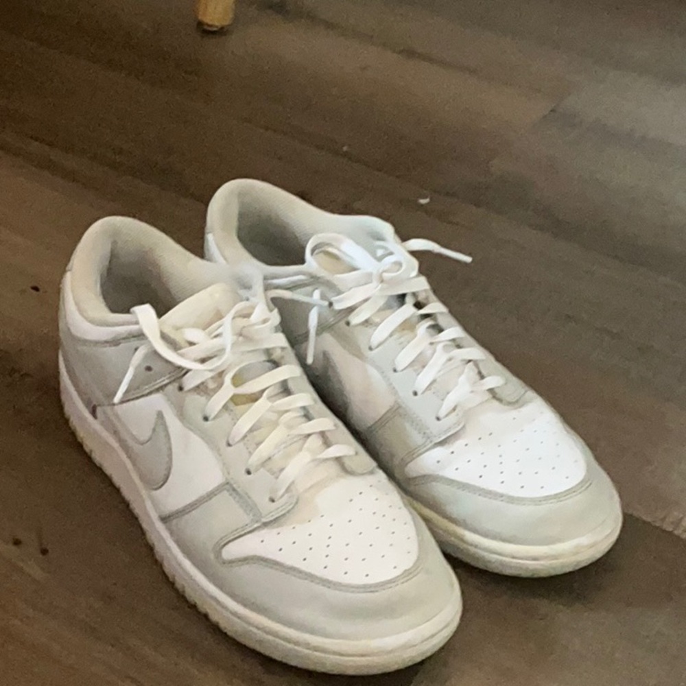 Nike Men's Gray and White Sneakers